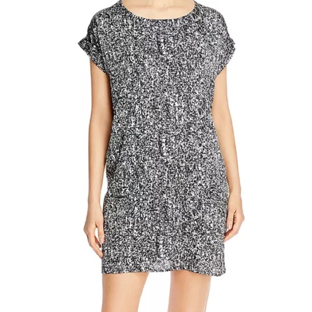 Eileen Fisher Printed Boat Neck Dress in S/P w/ Pockets - Bloomingdale Exclusive